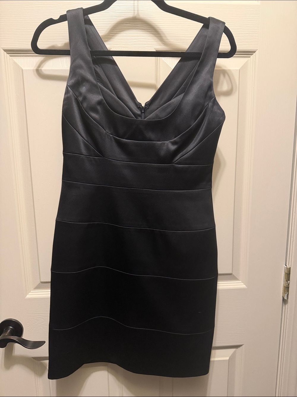 White House Black Market Black Sleeveless Midi Sheath Dress